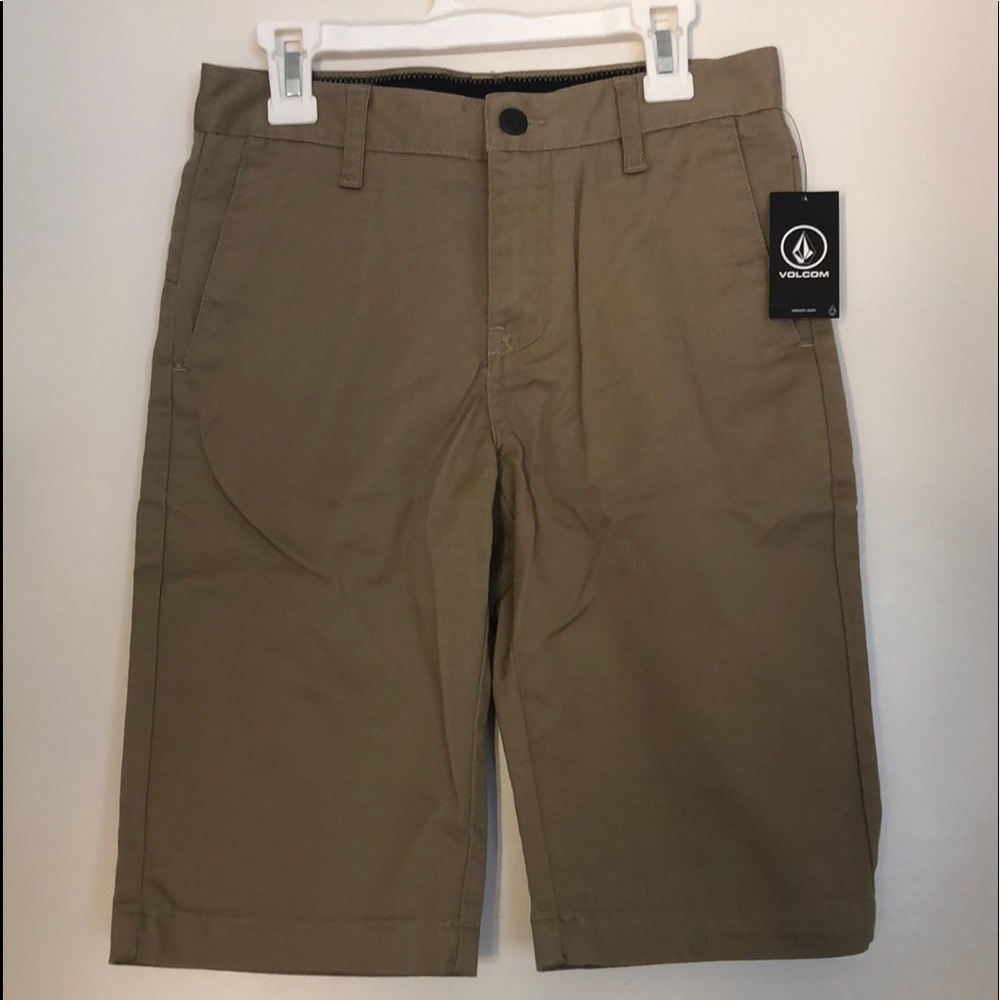 boys Volcom tan shorts
